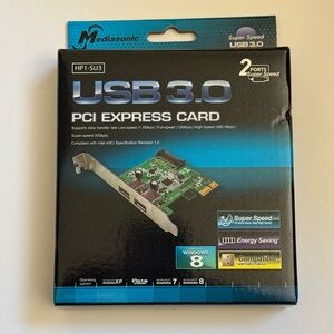 Mediasonic Super Speed 2 Ports USB 3.0 PCI Express Card